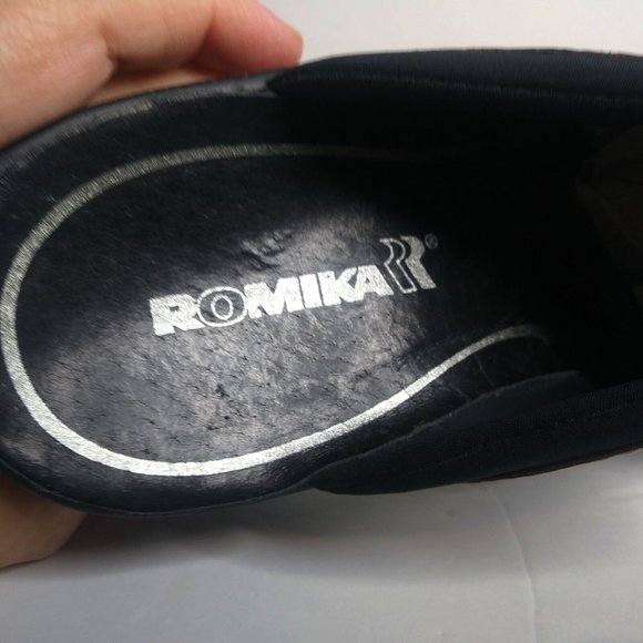 ROMIKA Brown Leather Slip On Mules Clogs w/Block Heel Shoes SZ 40/9-9.5 US - Picture 3 of 7